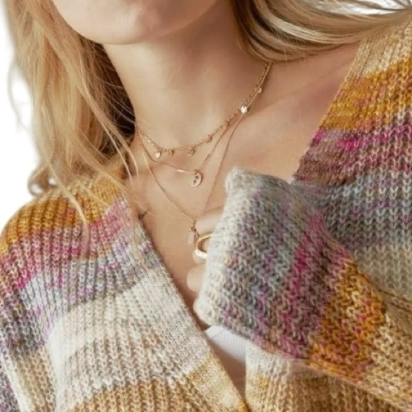 Lucky Brand V-Neck Ombre Button Front Cardigan Size Small - Picture 8 of 16